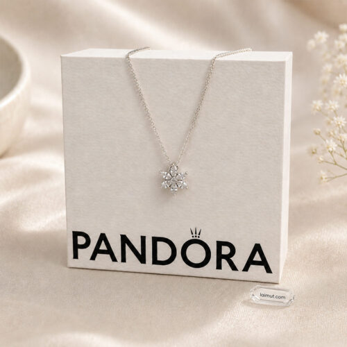 Dây chuyền Pandora 392387C01 chính hãng | Sparkling Herbarium Cluster Pendant Necklace | Laimut | Ảnh chụp thực tế
