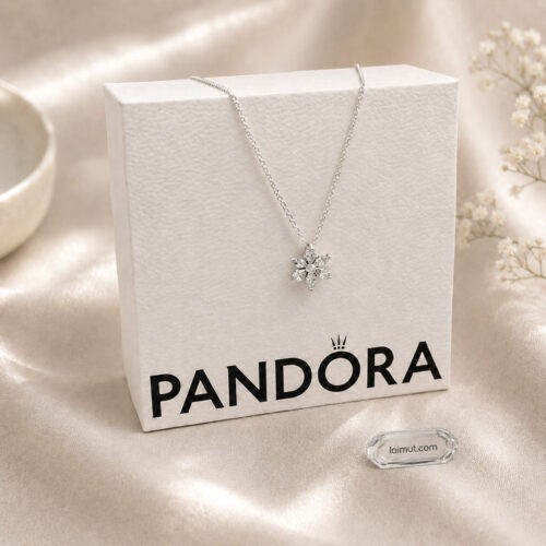 Dây chuyền Pandora 392387C01 chính hãng | Sparkling Herbarium Cluster Pendant Necklace | Laimut | Ảnh chụp thực tế