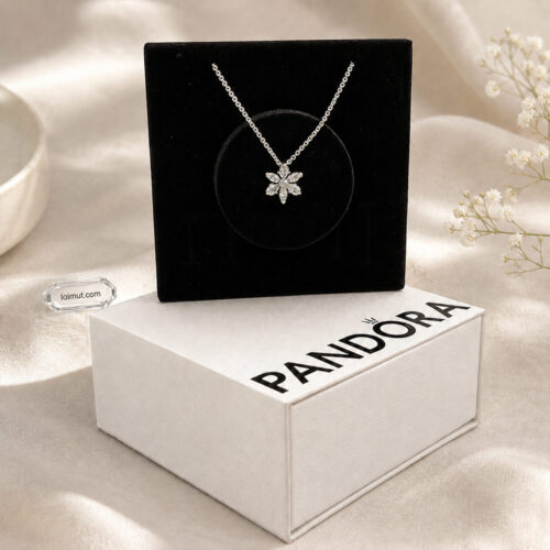 Dây chuyền Pandora 392387C01 chính hãng | Sparkling Herbarium Cluster Pendant Necklace | Laimut | Ảnh chụp thực tế