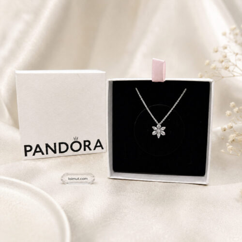Dây chuyền Pandora 392387C01 chính hãng | Sparkling Herbarium Cluster Pendant Necklace | Laimut | Ảnh chụp thực tế