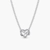 Dây chuyền Pandora 392666C01 chính hãng | Sparkling Infinity Heart Collier Necklace | Laimut
