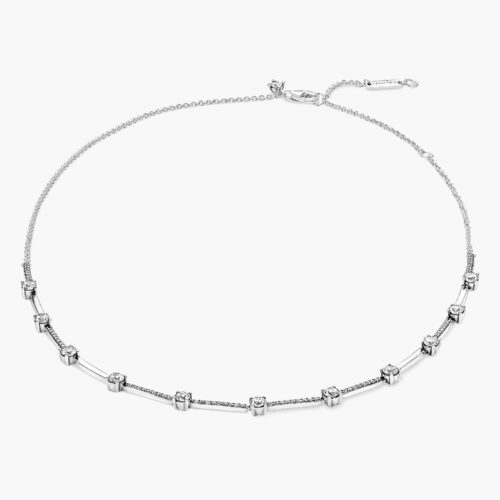 Dây chuyền Pandora 390059C01 chính hãng | Sparkling Pavé Collier Bars Necklace | Laimut