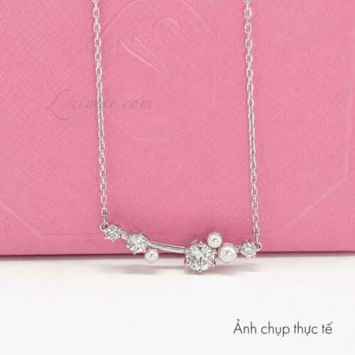 Dây chuyền Swarovski 5705626 chính hãng | Constella Necklace | Laimut | Ảnh chụp thực tế chụp gần