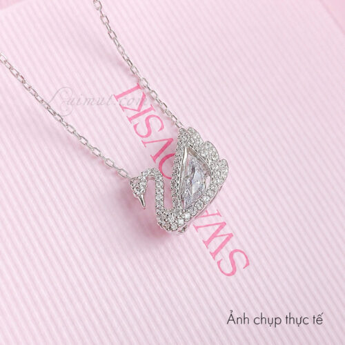 Dây chuyền Swarovski 5514421 chính hãng | Dancing Swan Necklace | Ảnh chụp thực tế | Chụp cận