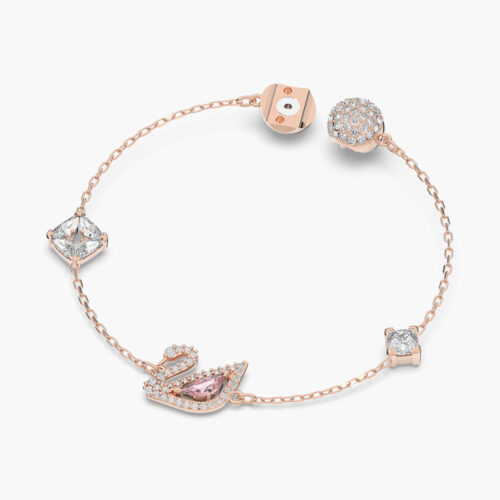 Lắc tay Swarovski 5485876 5472271 chính hãng | Dazzling Swan Bracelet | Khóa nam châm