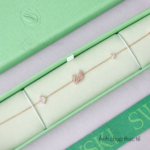 Lắc tay Swarovski 5485876 5472271 chính hãng | Dazzling Swan Bracelet | Ảnh chụp thực tế Fullbox