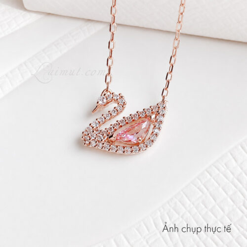 Dây chuyền Swarovski 5469989 chính hãng | Dazzling Swan Necklace | Hình chụp thực tế | Chụp cận