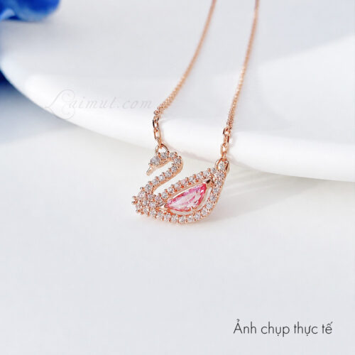 Dây chuyền Swarovski 5469989 chính hãng | Dazzling Swan Necklace | Hình chụp thực tế | Chụp cận