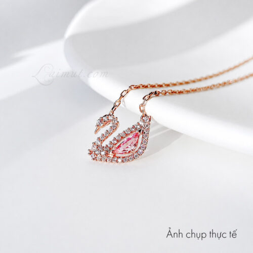 Dây chuyền Swarovski 5469989 chính hãng | Dazzling Swan Necklace | Hình chụp thực tế | Chụp cận