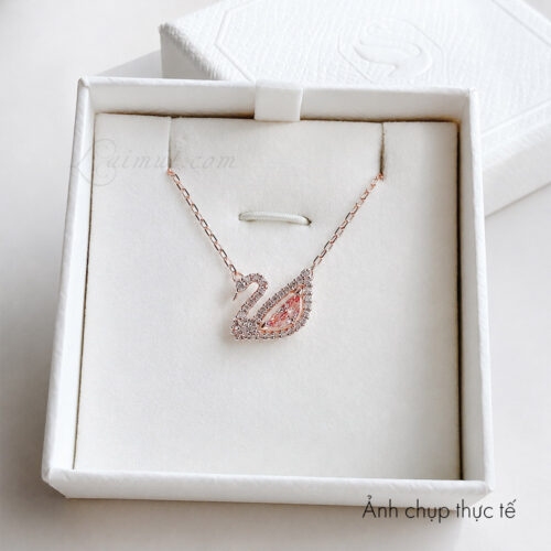 Dây chuyền Swarovski 5469989 chính hãng | Dazzling Swan Necklace | Hình chụp thực tế | Fullbox