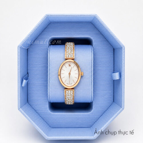 Đồng hồ Swarovski 5656851 chính hãng | Crystal Rock oval watch | Laimut | Ảnh chụp thực tế