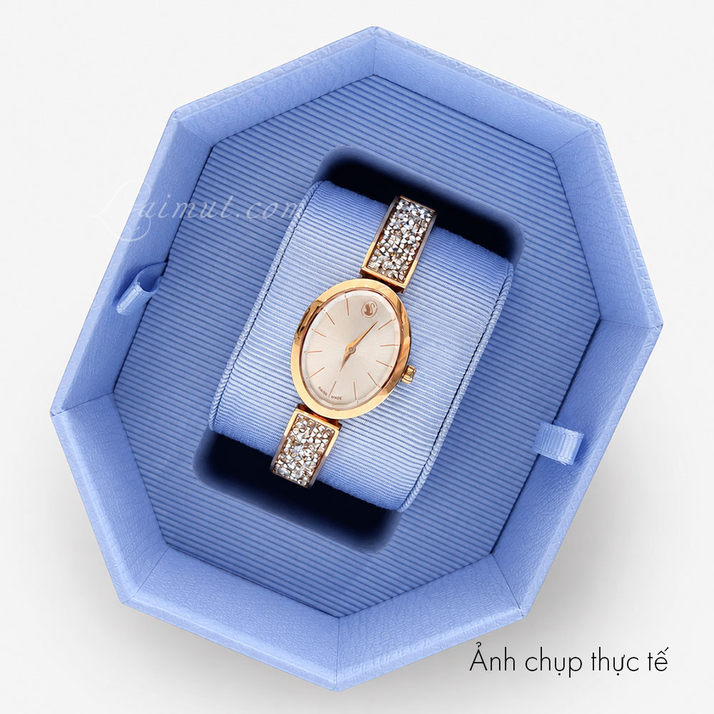 Đồng hồ Swarovski 5656851 chính hãng | Crystal Rock oval watch | Laimut | Ảnh chụp thực tế