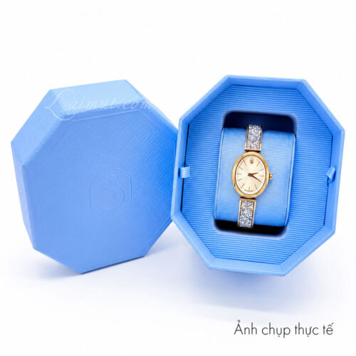 Đồng hồ Swarovski 5656851 chính hãng | Crystal Rock oval watch | Laimut | Ảnh chụp thực tế fullbox