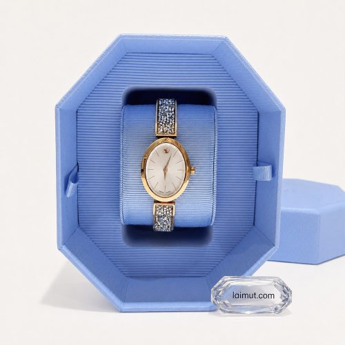 Đồng hồ Swarovski 5656851 chính hãng | Crystal Rock oval watch | Laimut | Ảnh chụp thực tế