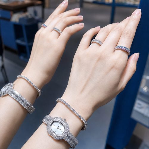 Đồng hồ Swarovski 5724516 chính hãng | Matrix Octagon Watch | Laimut | Ảnh đeo tay