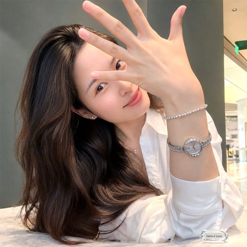 Đồng hồ Swarovski 5677487 chính hãng | Matrix Bangle Watch | Laimut | Ảnh mẫu đeo