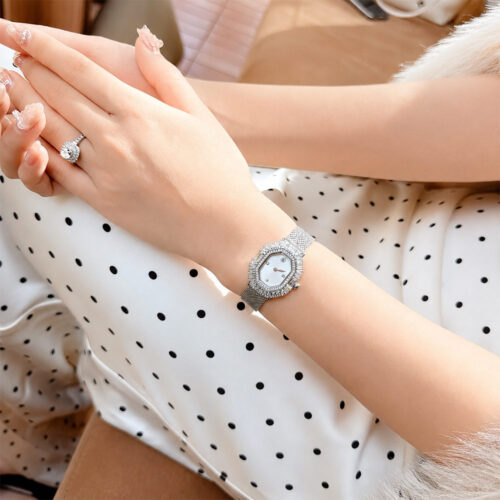 Đồng hồ Swarovski 5732498 chính hãng | Matrix Octagon Watch | Laimut | Ảnh đeo tay