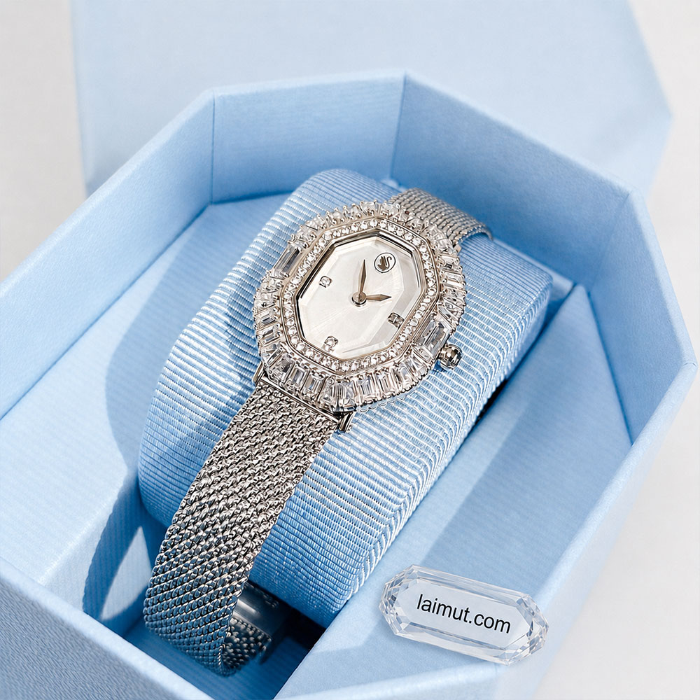Đồng hồ Swarovski 5732498 chính hãng | Matrix Octagon Watch | Laimut | Ảnh chụp thực tế