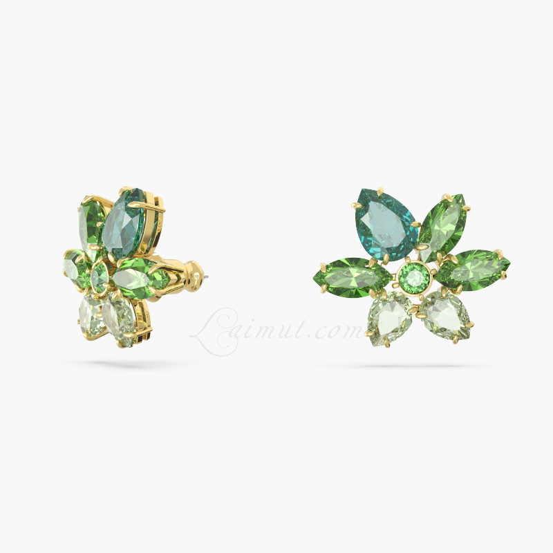 Hoa Tai Swarovski Mixed Cuts Flower Gema Stud Earrings 5658400