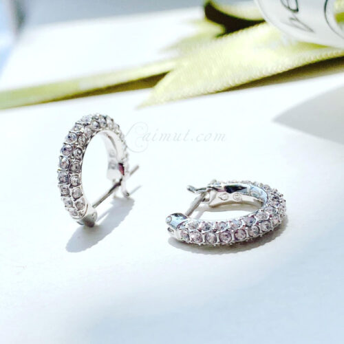 Hoa Tai Swarovski Chính Hãng Stone Hoop Earrings 5446004