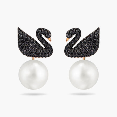 Khuyên Tai Swarovski Thiên Nga Đen Iconic Swan Earring 5193949
