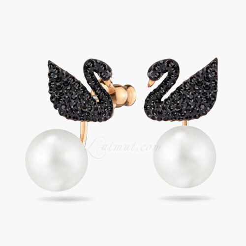 Khuyên Tai Swarovski Thiên Nga Đen Iconic Swan Earring 5193949