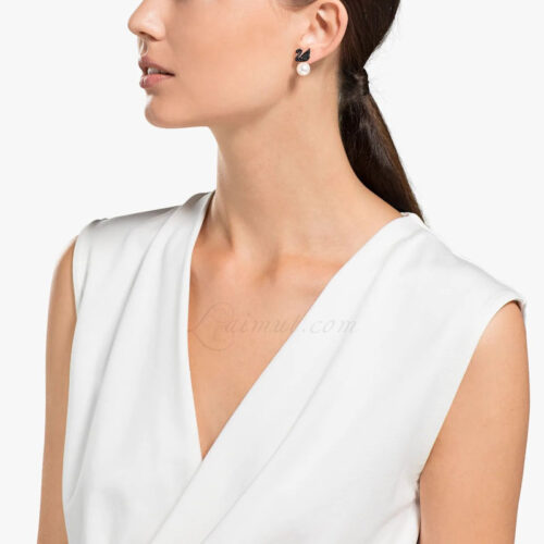 Khuyên Tai Swarovski Thiên Nga Đen Iconic Swan Earring 5193949