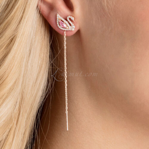 Khuyên Tai Thiên Nga Swarovski Dazzling Swan Drop Earrings 5469990