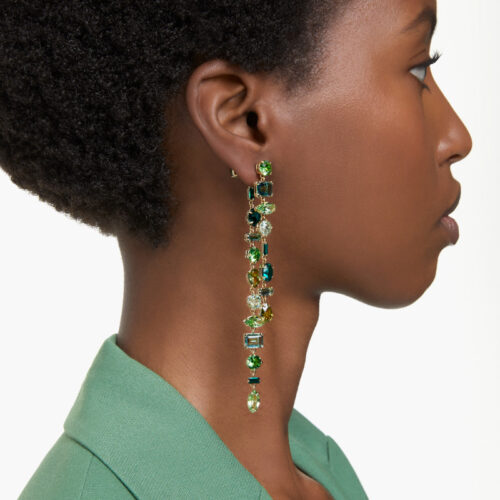 Khuyên Tai Swarovski Chính Hãng Green Gema Drop Earrings 5657390