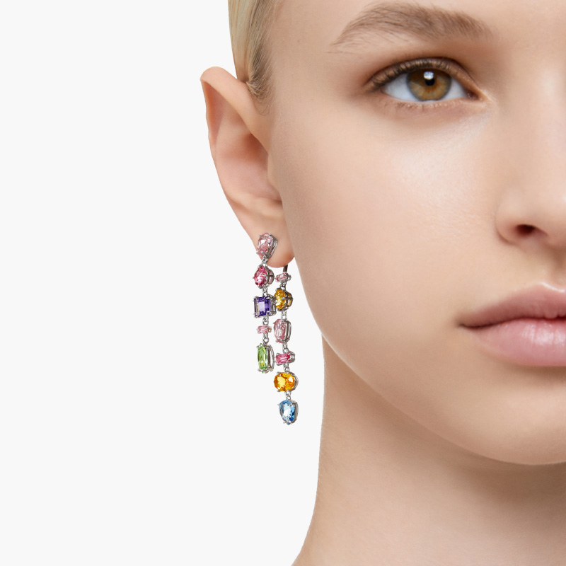 Khuyên Tai Swarovski Chính Hãng Multicolored Gema Drop Earrings 5656417