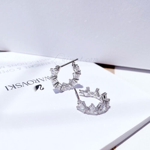 Hoa Tai Swarovski Chính Hãng Triangle Cut Ortyx Hoop Earrings 5632467