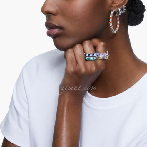 Hoa Tai Swarovski Chính Hãng Triangle Cut Ortyx Hoop Earrings 5632467