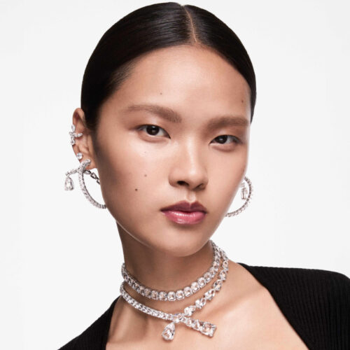 Bông tai Swarovski 5408436 Stilla Attract Stud | Ảnh mẫu phối cùng phụ kiện khác