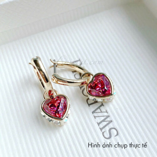 Bông Tai Swarovski Heart Chroma Drop Earrings 5684760