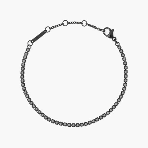 Lắc Tay Daniel Wellington Chính Hãng DW00400810 Black Crystal Tennis Bracelet