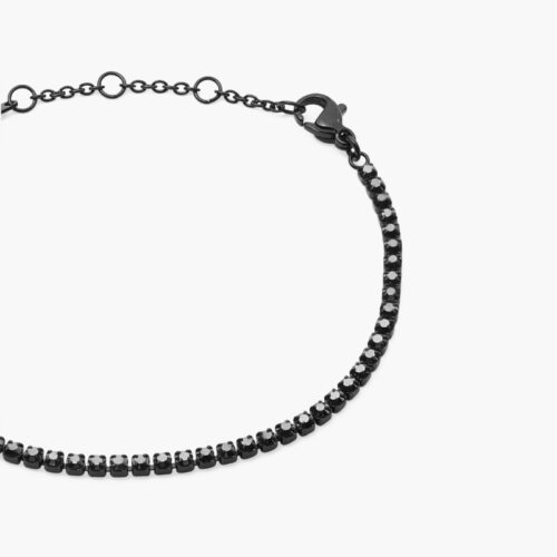 Lắc Tay Daniel Wellington Chính Hãng DW00400810 Black Crystal Tennis Bracelet