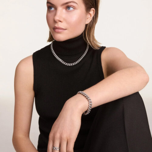 Lắc Tay Daniel Wellington Chunky Chain Bracelet DW00400849 Màu Bạc