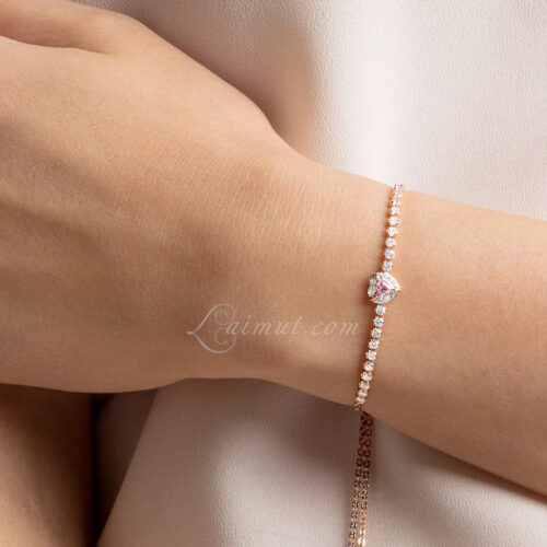Lắc Tay Swarovski Trái Tim Chính Hãng One Heart Bracelet 5646745
