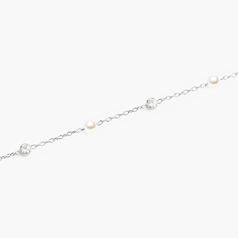 Lắc tay Daniel Wellington DW00401951 | Pearl Bracelet Silver | Laimut