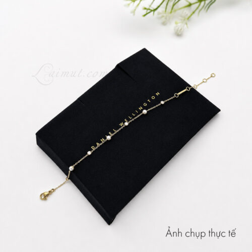 Lắc tay Daniel Wellington DW00401952 | Pearl Bracelet Gold | Laimut | Ảnh chụp thực tế