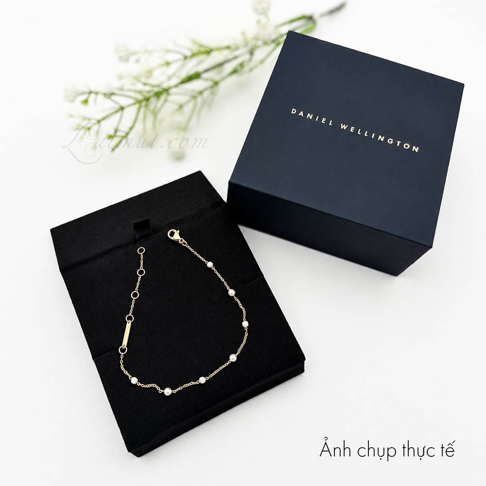 Lắc tay Daniel Wellington DW00401952 | Pearl Bracelet Gold | Laimut | Ảnh chụp thực tế