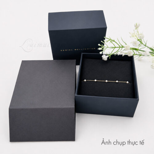 Lắc tay Daniel Wellington DW00401952 | Pearl Bracelet Gold | Laimut | Ảnh chụp thực tế fullbox
