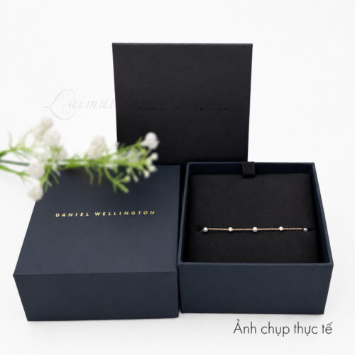 Lắc tay Daniel Wellington DW00401953 | Pearl Bracelet Rose Gold | Laimut | Ảnh chụp thực tế fullbox