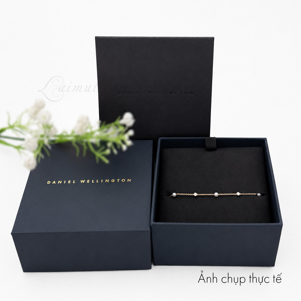 Lắc tay Daniel Wellington DW00401953 | Pearl Bracelet Rose Gold | Laimut | Ảnh chụp thực tế fullbox
