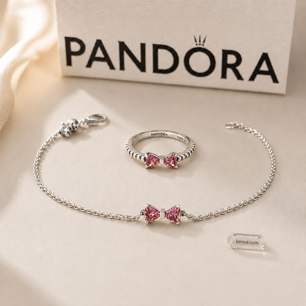 Lắc tay Pandora 594234C01 chính hãng | Bow Chain Bracelet | Laimut | Ảnh chụp thực tế