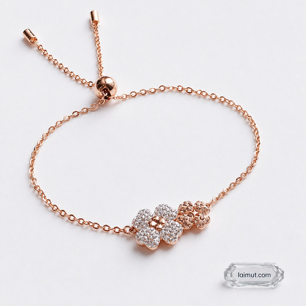 Lắc tay Swarovski 5636591 chính hãng | Latisha bracelet cỏ 4 lá | Laimut | Ảnh chụp thực tế