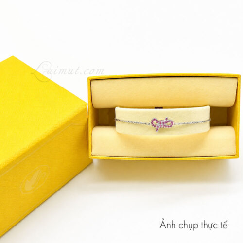 Lắc tay Swarovski 5723553 chính hãng | Lifelong Bow Bracelet | Laimut | Ảnh chụp thực tế full box