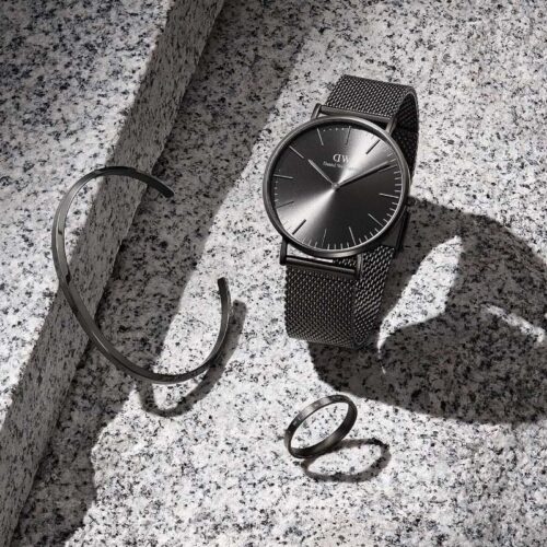 Nhẫn Daniel Wellington Chính Hãng Classic Ring Graphite, Màu Xám