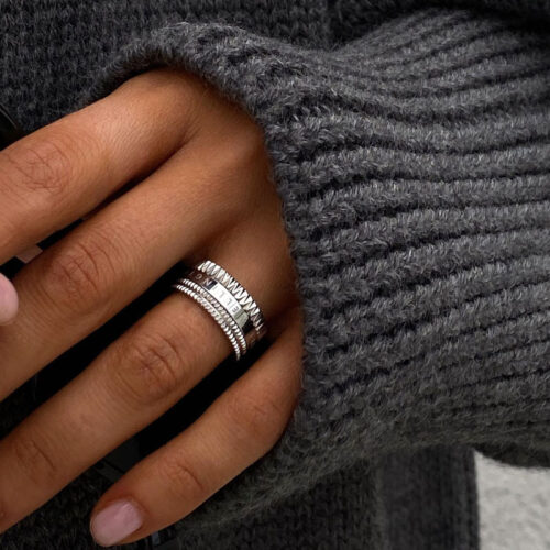 Nhẫn Daniel Wellington Chính Hãng Elevation Ring Silver, Bạc