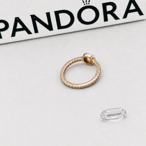 Nhẫn Pandora 188861C01 chính hãng | Classic Sparkle Halo Ring | Laimut | Ảnh chụp thực tế